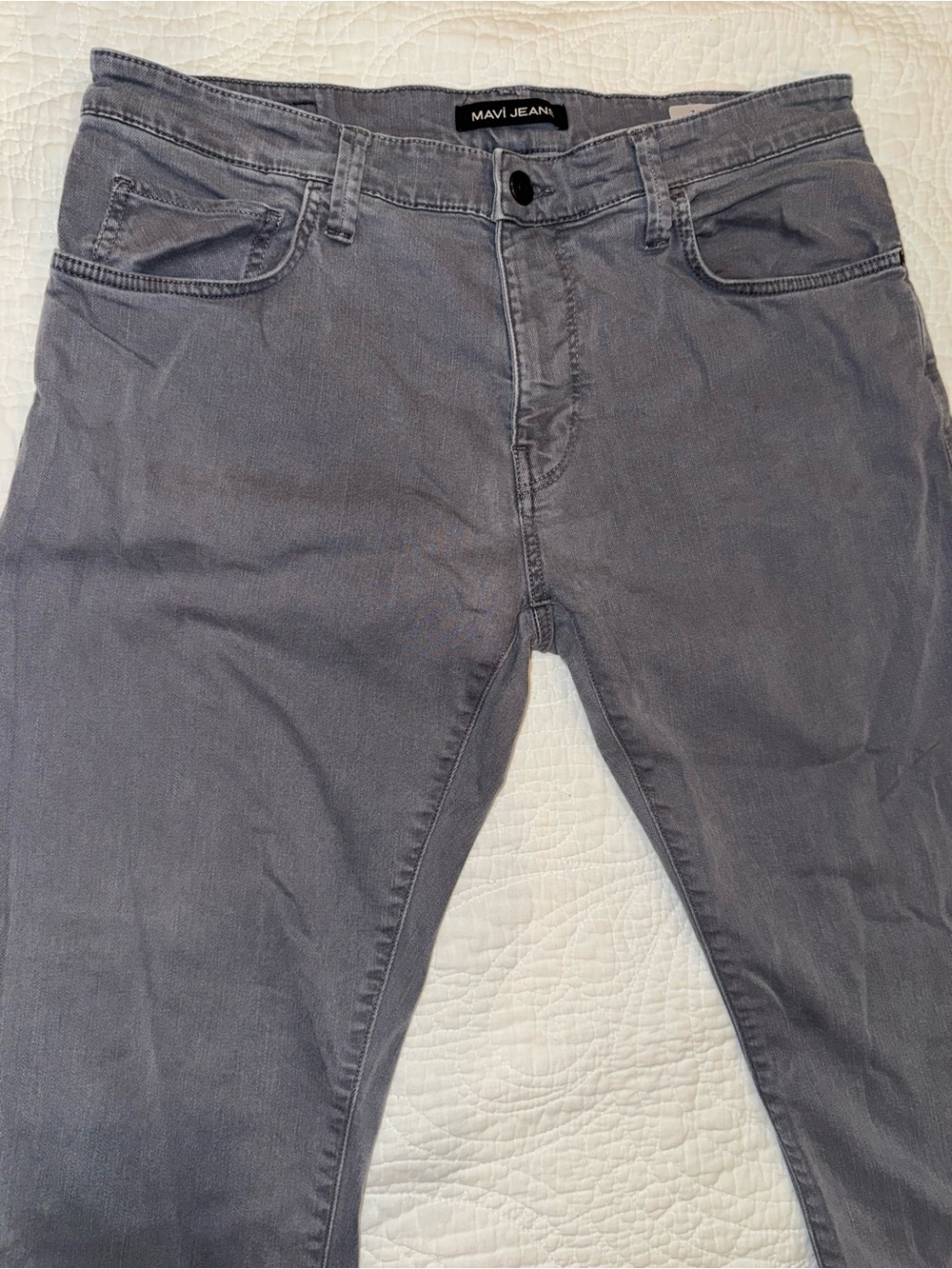 Mavi Zach Straight Leg Gray Jeans Men’s 36x29 Stretch Casual Pants - Picture 3 of 9